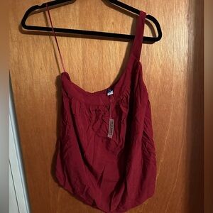 Old Navy Red One-Shoulder Strappy Tank